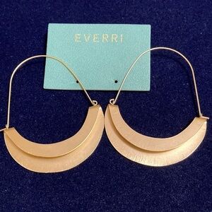 New Everri gold tone laser cut bucket drop earrings